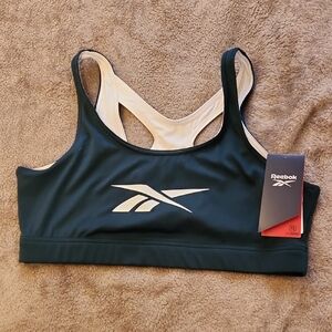 NWT Reebok Women's Forrest Green Sports Bra Size Large